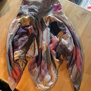 Asymmetrical Patchwork Skirt in Multicolor